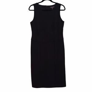 New Adrienne Vittadini Dress Sleeveless Sheath Midi Black Size 8